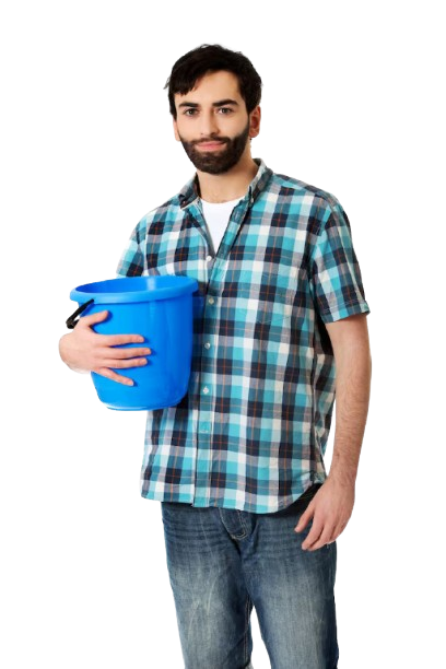 portrait-man-holding-blue-bucket-against-white-background-water-restore-plus